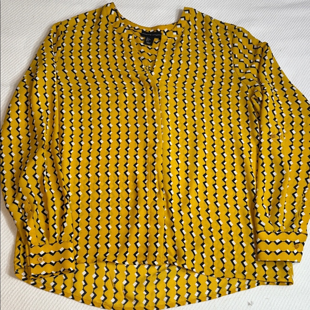 Yellow & Black Blouse
